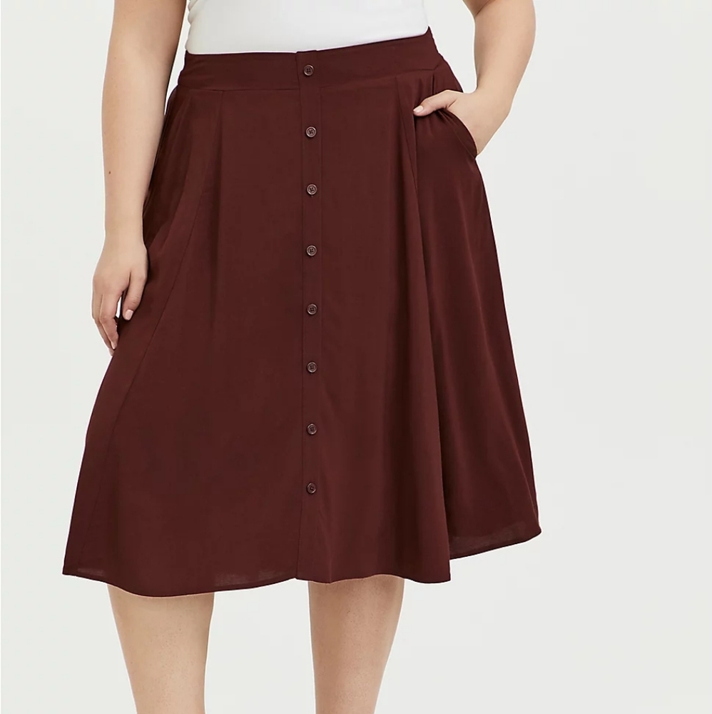 Brown/burgundy Torrid Skirt NWT size 3X
